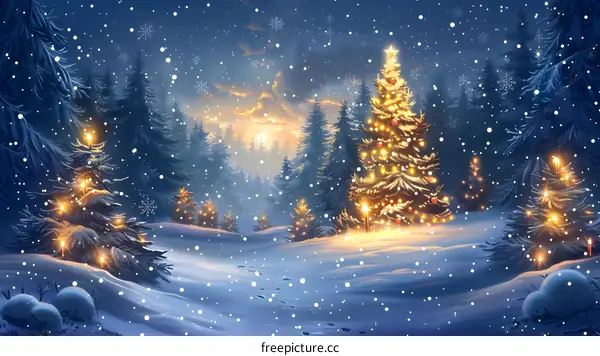 Christmas Eve in the forest