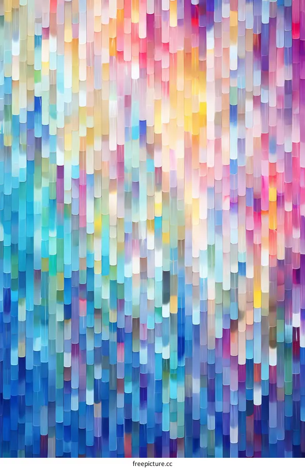 Abstract Colorful Vertical Brushstrokes
