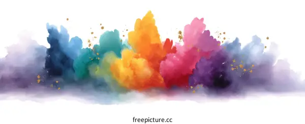 Abstract Watercolor Splatter Art Design