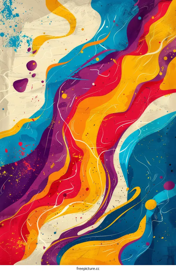 Abstract Colorful Flowing Patterns