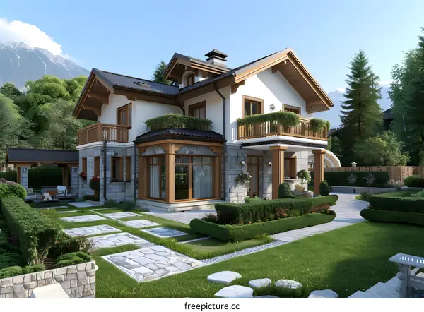 Beautiful house in the mountains