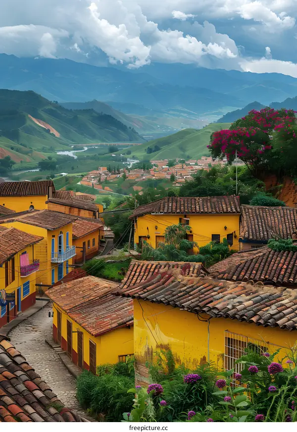 A Small Village in the Andes Mountains