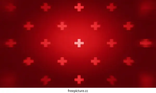 Abstract Red Plus Symbol Pattern Background