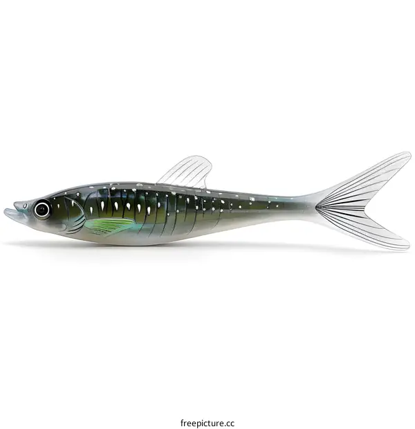 Realistic Fishing Lure on White Background