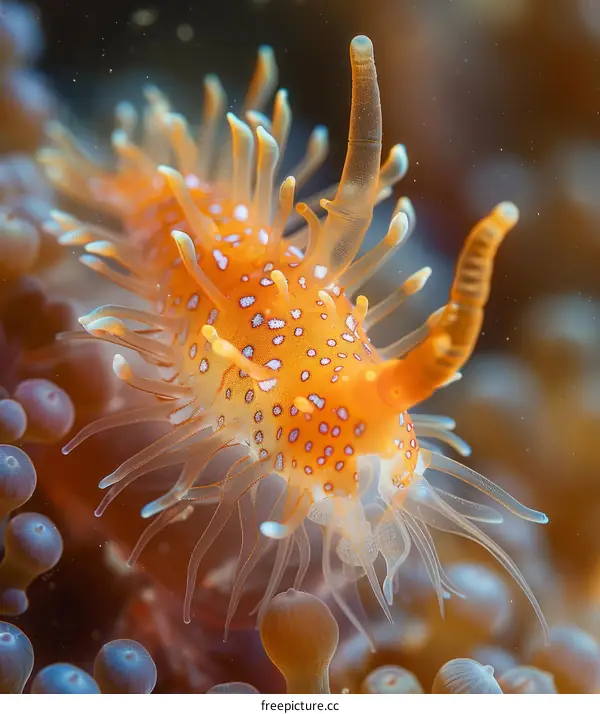 Magnificent Chromodoris Sea Slug Underwater