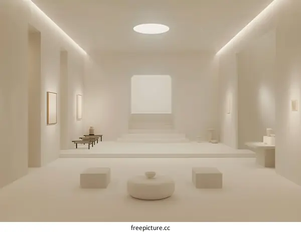 Minimalist Interior Design with White Walls and Modern Furniture