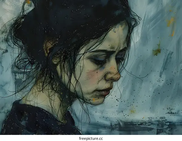 Portrait of a crying girl