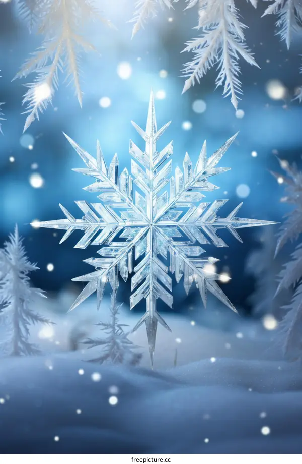 Winter Wonderland: A Snowflake's Serene Beauty