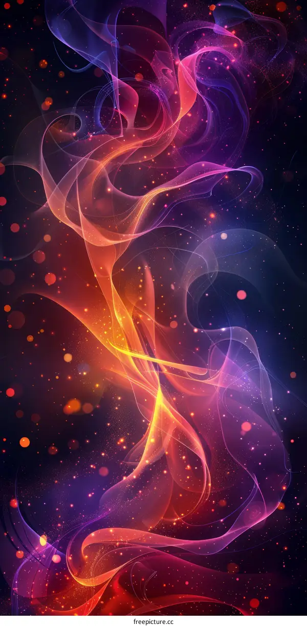 Abstract Colorful Space Nebula Artwork