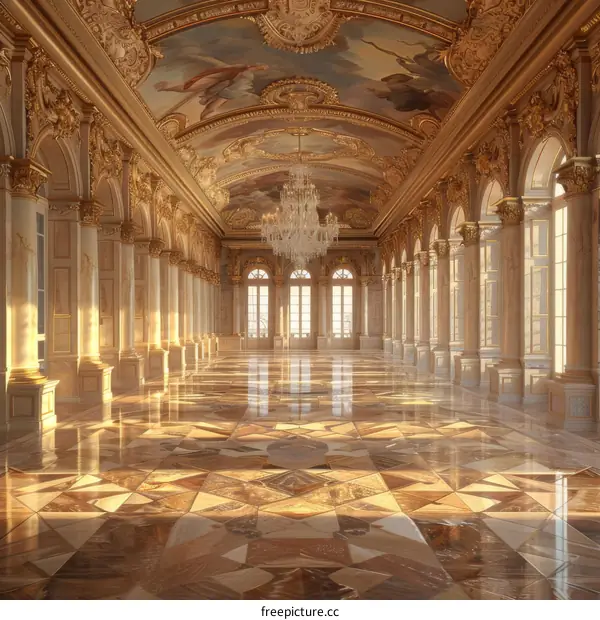 Majestic Ballroom Interior Design Illustration