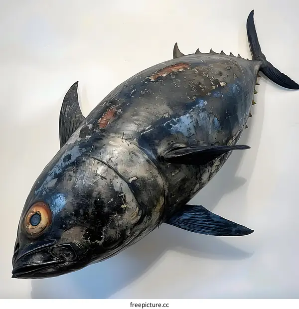 Large Metal Tuna Fish Sculpture