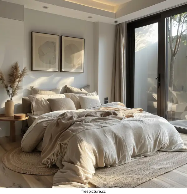 Modern Minimalist Bedroom with Natural Lighting