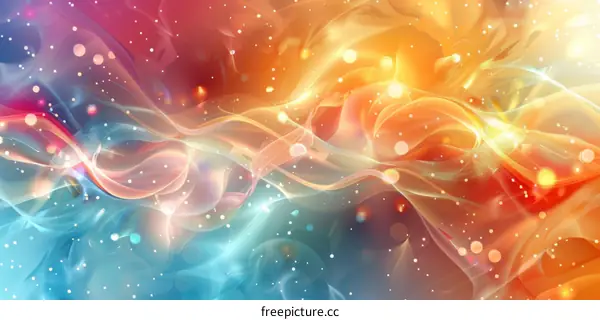 Abstract Colorful Flowing Energy Design