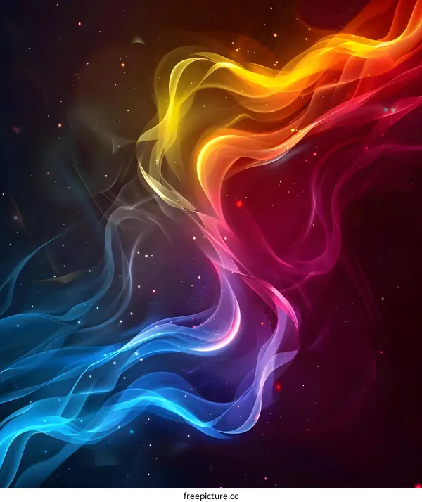 Abstract Colorful Wavy Background