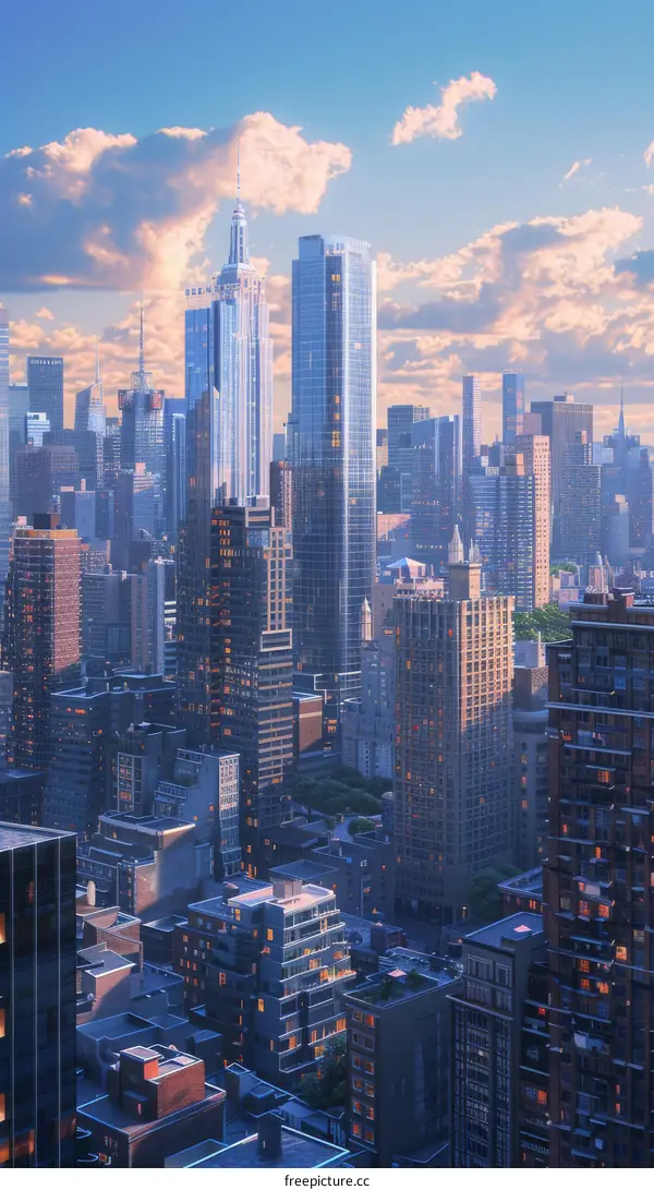 New York City Skyline at Sunset