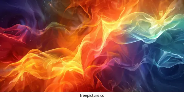 Fiery Explosion with Smoke and Ashes