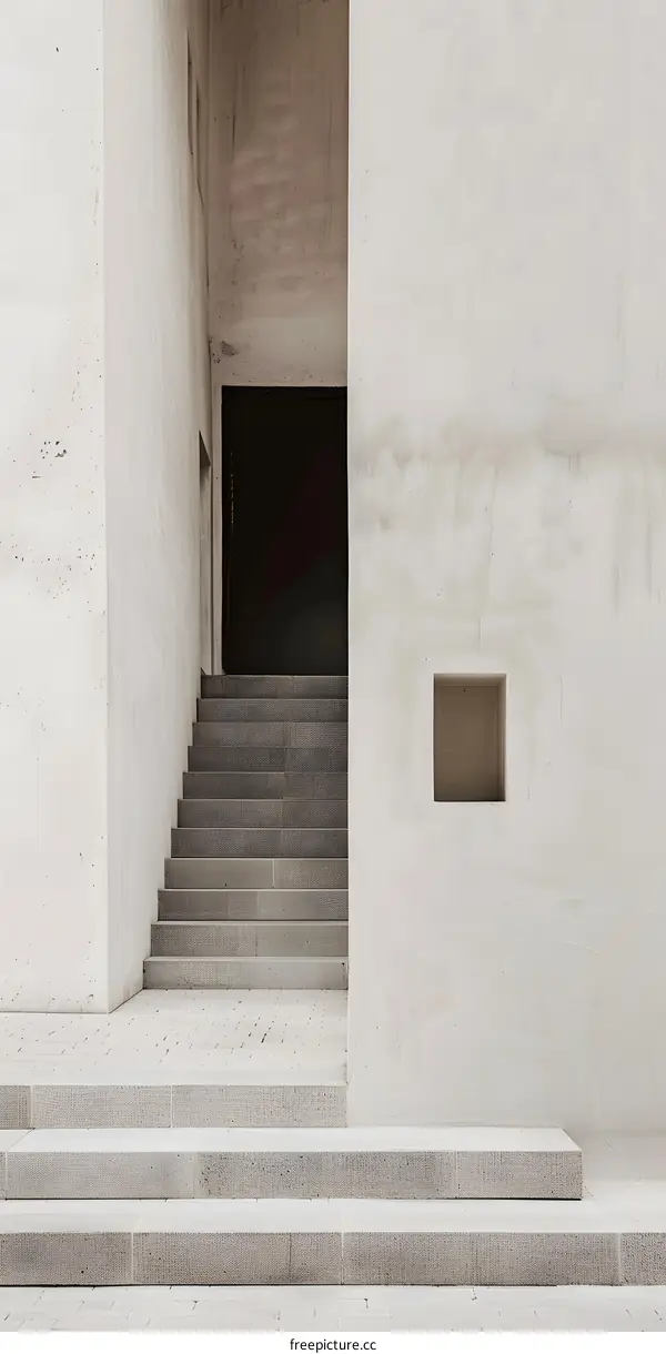 Minimalist Concrete Steps and Walls