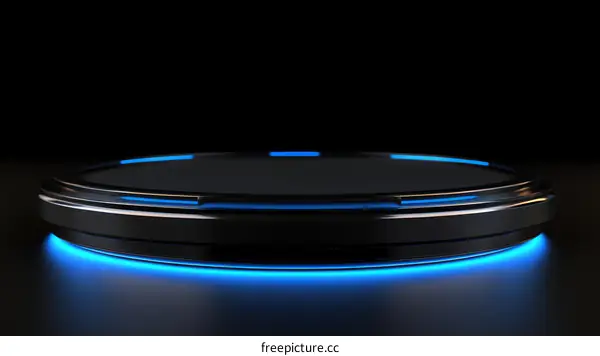 Abstract Futuristic Dark Stage Platform