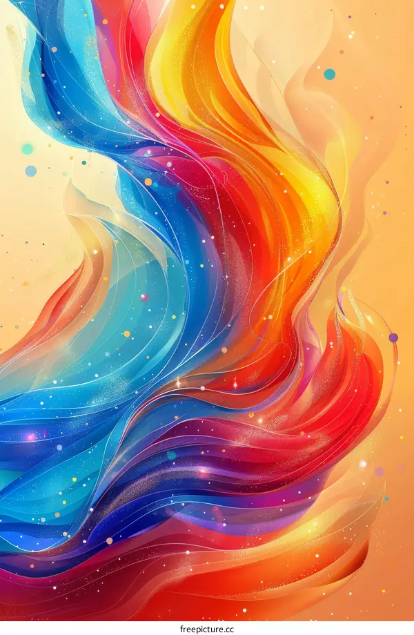 Abstract Colorful Liquid Marble Texture Art Background