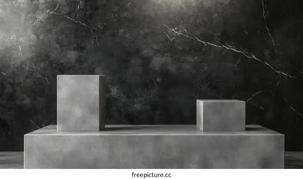 Grey Concrete Podium Display Background