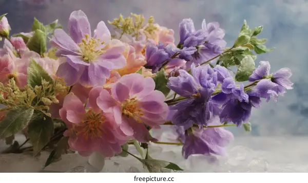A Stunning Arrangement of Frozen Flowers