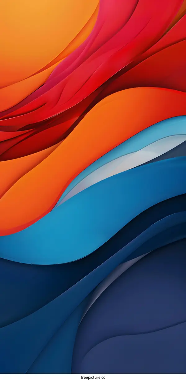 Abstract Background with Colorful Waves