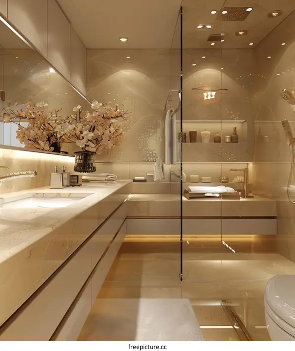 Luxury Modern Beige Bathroom Interior Design
