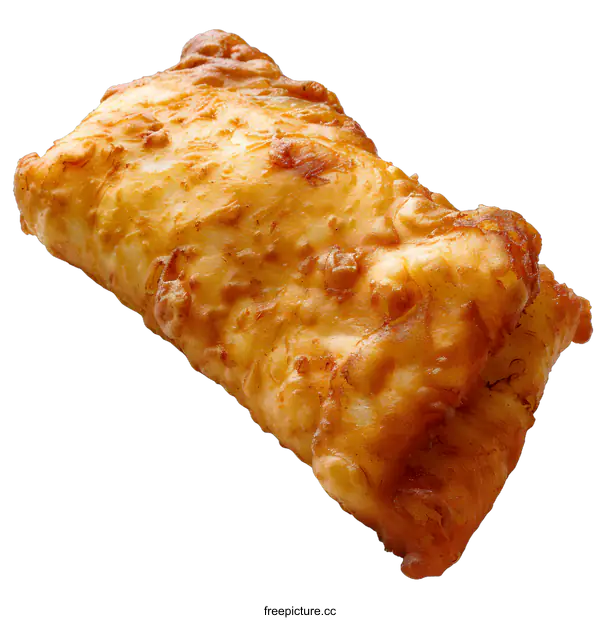 [Transparent Background PNG]Crispy Fried Fish Fillet on White Background