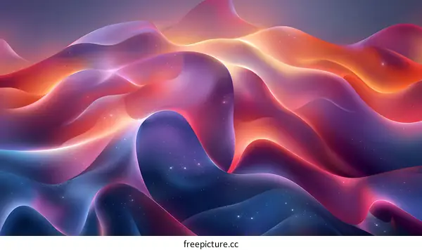 Colorful abstract shapes with a smooth gradient