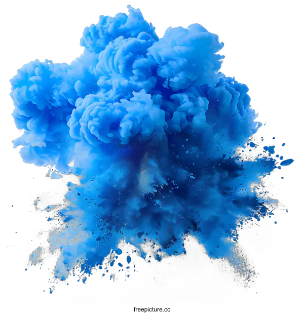 [Transparent Background PNG]Blue powder explosion