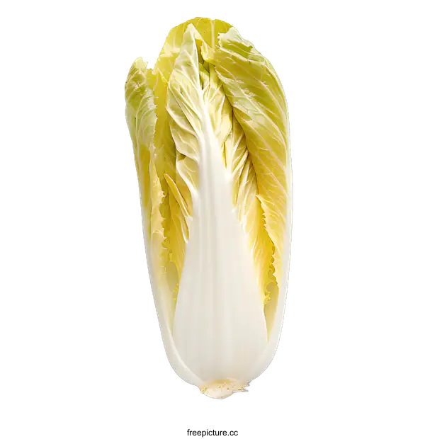 [Transparent Background PNG]Fresh Green Napa Cabbage Isolated On White Background