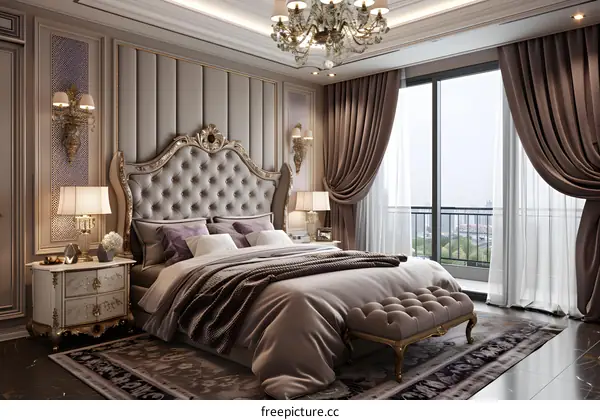 European-style luxury bedroom