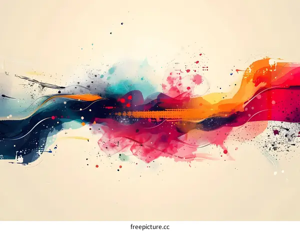Abstract Colorful Watercolor Background