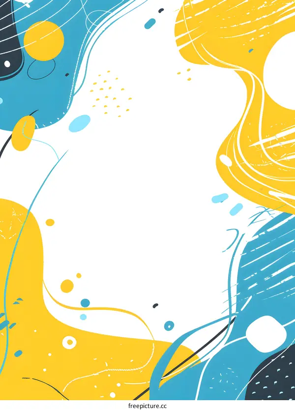 Abstract Geometric Background With Yellow and Blue Colors