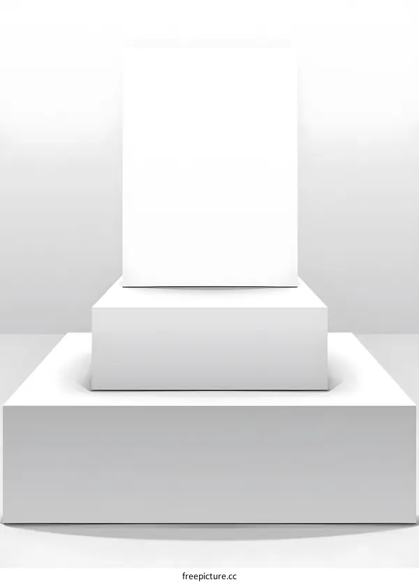 Blank White Product Stage, 3D Rendering