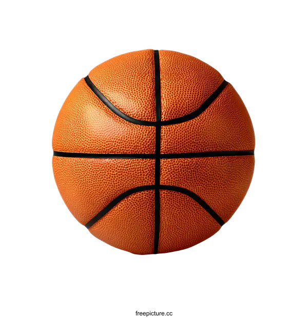 [Transparent Background PNG]Close-up of an orange basketball on a white background