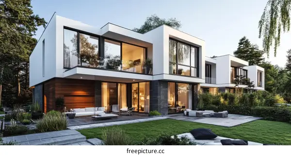 Modern European Two-story Houses Exterior Design