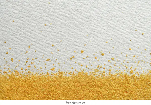 Gold Glitter Texture on White Background