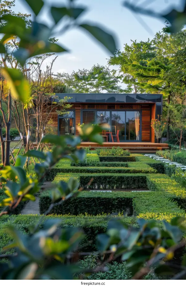 Exquisite Courtyard House Surrounded by Greenery