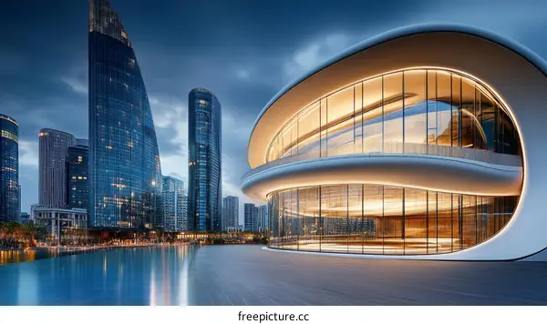 Modern Architecture Meets Urban Skyline