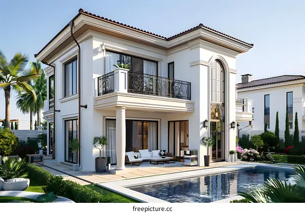 Modern villa with pool