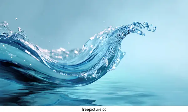 Beautiful Water Splash Wave Abstract Image