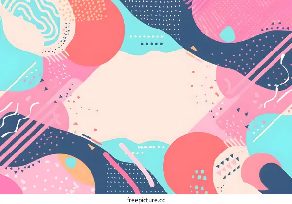 Abstract Background With Colorful Geometric Shapes