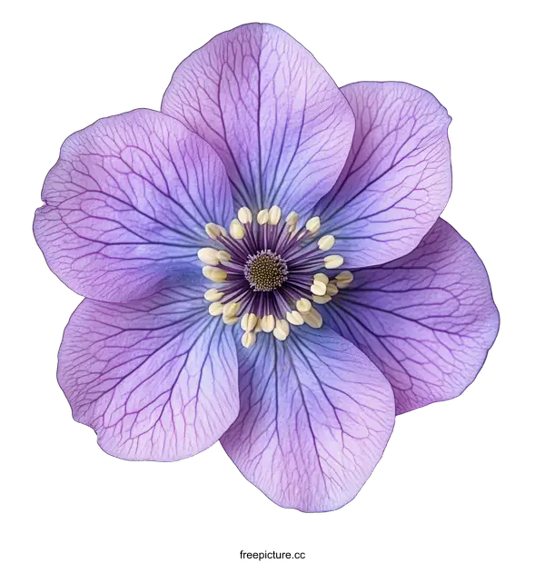 [Transparent Background PNG]Closeup Purple Flower Detail