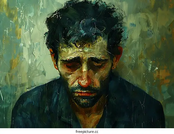 Portrait of a man with dark hair and beard wearing a dark shirt