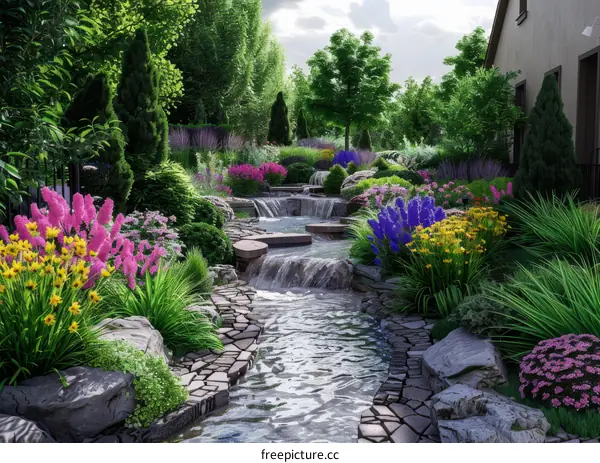 Garden landscape design renderings