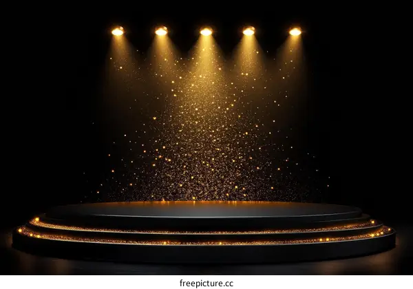 Gold Stage Awards Ceremony Illustration