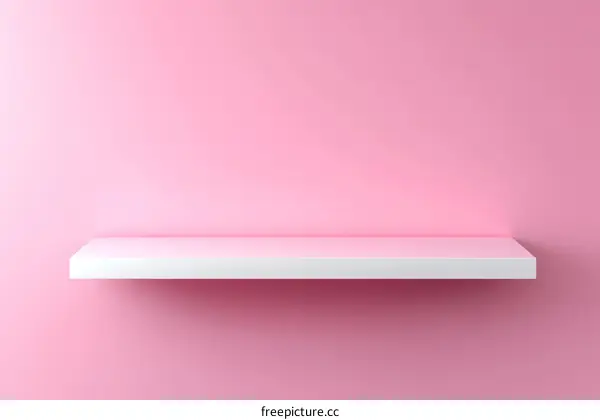 Pink Wall Shelf Minimalist Display