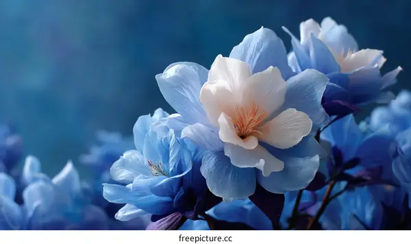 Closeup of Vibrant Blue Flowers