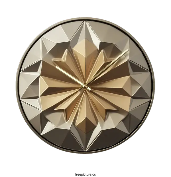 [Transparent Background PNG]Modern Geometric Wall Clock Design